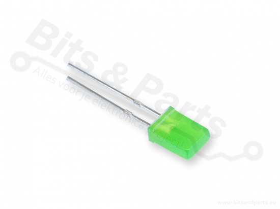 LED rectangle green opaque 2x5x7mm